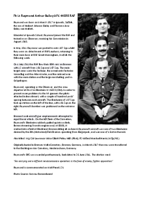 A preview of a PDF biography for Bailey, Raymond Arthur